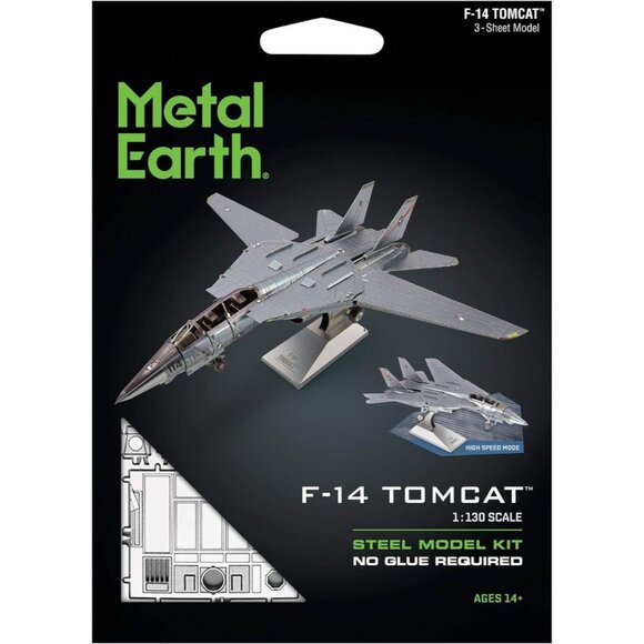 Fascinations Metal Earth F-14 Tomcat Model Kit Steel Model MMS458 - Picture 1 of 4